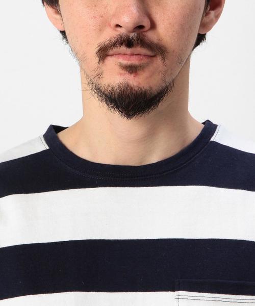 coen（コーエン）の「ボーダークルーネックラガーシャツ§（Tシャツ/カットソー・メンズ・ホワイト/オレンジ・X-LARGE/SMALL/MEDIUM/LARGE）」の7枚目の写真