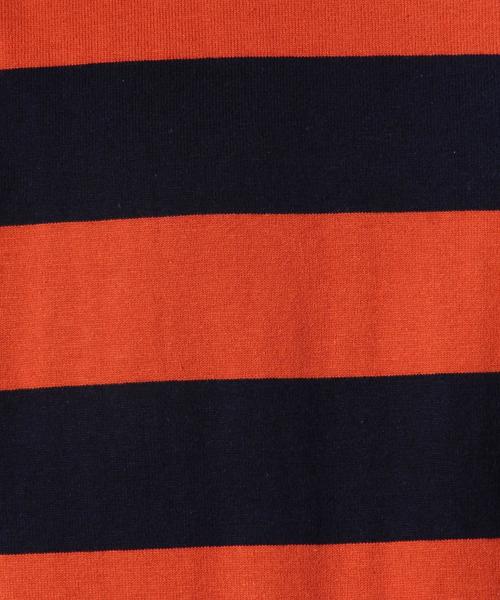 coen（コーエン）の「ボーダークルーネックラガーシャツ§（Tシャツ/カットソー・メンズ・ホワイト/オレンジ・X-LARGE/SMALL/MEDIUM/LARGE）」の12枚目の写真
