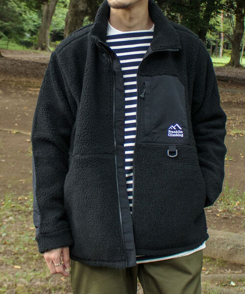 Franklin Climbing(フランクリンクライミング)の「【Franklin Climbing/フランクリンクライミング】シープボアジャケット(ブルゾン・メンズ・ブラック/マスタード/アイボリー/オレンジ・S/M/L)」の12枚目の写真