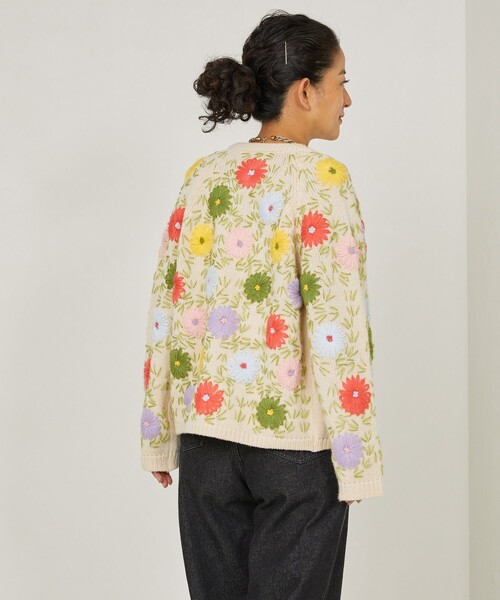 Freada（フリーダ）の「Freada/フリーダ フラワー刺繍ニットカーディガン（カーディガン/ボレロ・レディース・ナチュラル・ﾌﾘ-）」の15枚目の写真
