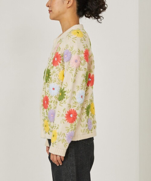 Freada（フリーダ）の「Freada/フリーダ フラワー刺繍ニットカーディガン（カーディガン/ボレロ・レディース・ナチュラル・ﾌﾘ-）」の21枚目の写真