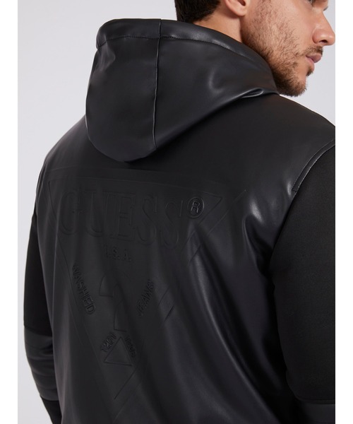 Guess（ゲス）の「Downtown Branded Bomber Jacket（ブルゾン・メンズ・ブラック・SMALL/MEDIUM/LARGE/X-LARGE）」の3枚目の写真