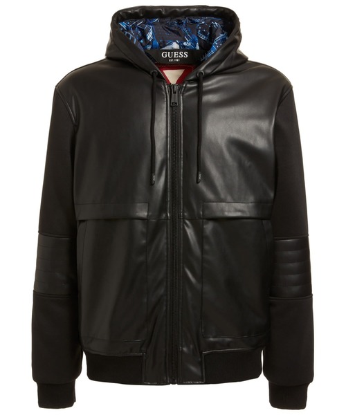 Guess（ゲス）の「Downtown Branded Bomber Jacket（ブルゾン・メンズ・ブラック・SMALL/MEDIUM/LARGE/X-LARGE）」の6枚目の写真