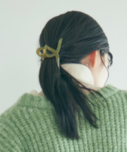 Dita Muaj.（ディータムアージュ）の「クリアヘアクリップ（バレッタ/ヘアクリップ・レディース・オリーブ/ホワイト・FREE）」の8枚目の写真