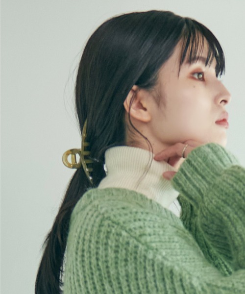 Dita Muaj.（ディータムアージュ）の「クリアヘアクリップ（バレッタ/ヘアクリップ・レディース・オリーブ/ホワイト・FREE）」の7枚目の写真