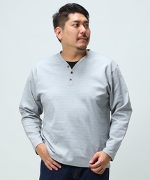 Vネック ロングTシャツ
