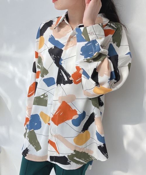 AS KNOW AS plus（アズノゥアズプラス）の「♪着回し ビッグシャツ【UNISEX ITEM】（シャツ/ブラウス・レディース・オフホワイト/ホワイト系その他/ブラック系その他/ベージュ系その他/グリーン系その他/ストライプ/ブラック系/ホワイト×ブラック/ブルー系/ホワイト系/グリーン系/ベージュ系/ホワイト系1/ブラウン系その他/ブラック系1/ブラック系その他2/ブラック系3/ホワイト系その他2/ブルー系その他/ブラック系2/ブラック系4/レッド系その他/ブラック系5/ブラック系その他3/ブルー系1/ブラック系6/ブラウン系その他2・FREE）」の6枚目の写真