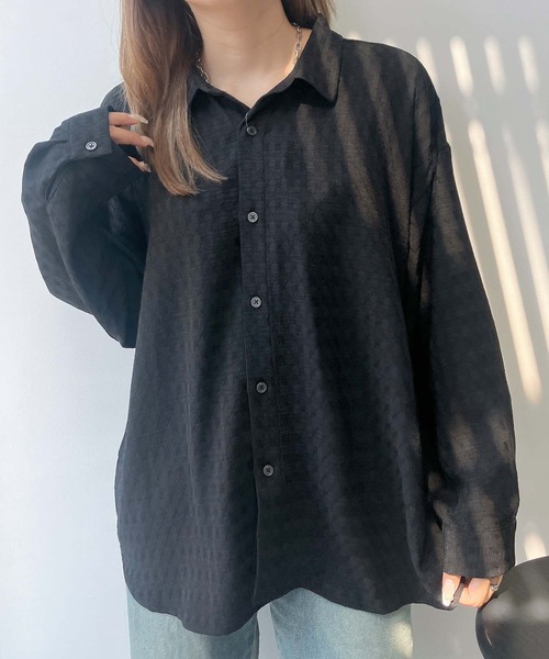 AS KNOW AS plus（アズノゥアズプラス）の「♪着回し ビッグシャツ【UNISEX ITEM】（シャツ/ブラウス・レディース・オフホワイト/ホワイト系その他/ブラック系その他/ベージュ系その他/グリーン系その他/ストライプ/ブラック系/ホワイト×ブラック/ブルー系/ホワイト系/グリーン系/ベージュ系/ホワイト系1/ブラウン系その他/ブラック系1/ブラック系その他2/ブラック系3/ホワイト系その他2/ブルー系その他/ブラック系2/ブラック系4/レッド系その他/ブラック系5/ブラック系その他3/ブルー系1/ブラック系6/ブラウン系その他2・FREE）」の17枚目の写真
