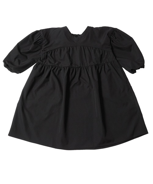 coca（coca）（コカ）の「キッズ 親子お揃いティアードボリュームワンピース（ワンピース・キッズ・ブラック・100/110/120/130）」の15枚目の写真