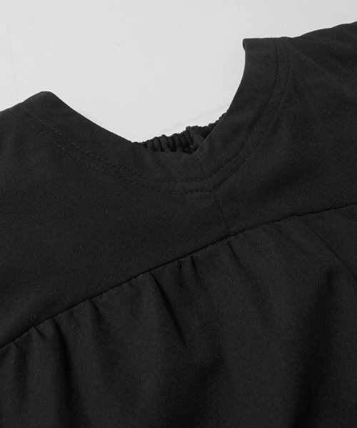 coca（coca）（コカ）の「キッズ 親子お揃いティアードボリュームワンピース（ワンピース・キッズ・ブラック・100/110/120/130）」の4枚目の写真