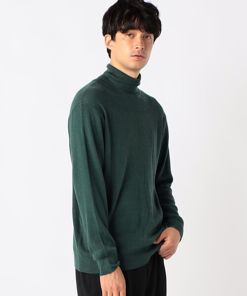 COMME CA ISM(コムサイズム)の「【ウォッシャブル】リブ タートルネックニット(ニット/セーター・メンズ・グリーン/ボルドー/ブラウン/ライトグレー/ベージュ/ブラック・MEDIUM/LARGE)」の5枚目の写真