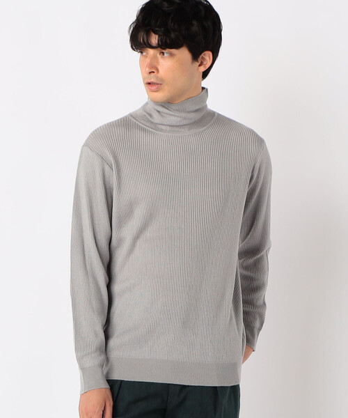 COMME CA ISM(コムサイズム)の「【ウォッシャブル】リブ タートルネックニット(ニット/セーター・メンズ・グリーン/ボルドー/ブラウン/ライトグレー/ベージュ/ブラック・MEDIUM/LARGE)」の13枚目の写真