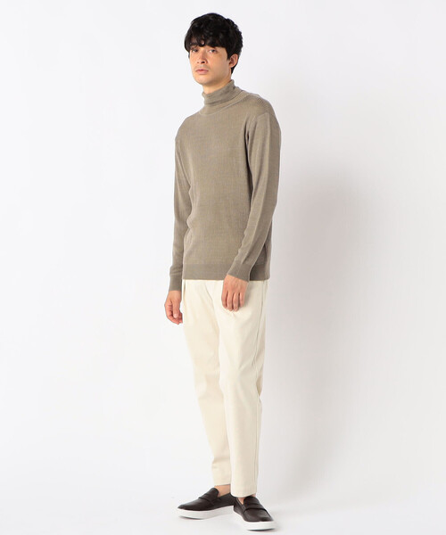 COMME CA ISM(コムサイズム)の「【ウォッシャブル】リブ タートルネックニット(ニット/セーター・メンズ・グリーン/ボルドー/ブラウン/ライトグレー/ベージュ/ブラック・MEDIUM/LARGE)」の9枚目の写真