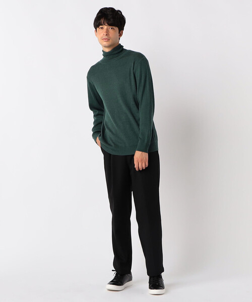 COMME CA ISM(コムサイズム)の「【ウォッシャブル】リブ タートルネックニット(ニット/セーター・メンズ・グリーン/ボルドー/ブラウン/ライトグレー/ベージュ/ブラック・MEDIUM/LARGE)」の8枚目の写真