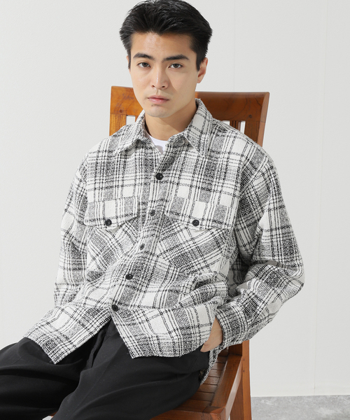 417 EDIFICE（フォーワンセブンエディフィス）の「【SUMMER TWEED】 C.P.O（シャツ/ブラウス・メンズ・グリーン/ベージュ/ブラック/ブラック系その他・MEDIUM/LARGE）」の2枚目の写真