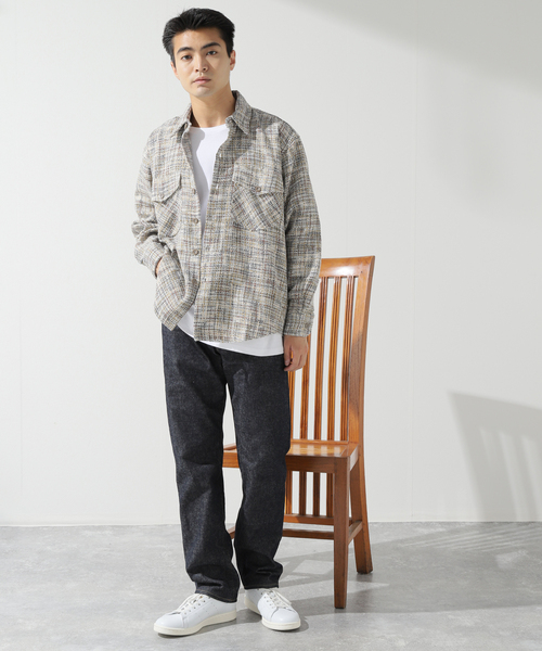 417 EDIFICE（フォーワンセブンエディフィス）の「【SUMMER TWEED】 C.P.O（シャツ/ブラウス・メンズ・グリーン/ベージュ/ブラック/ブラック系その他・MEDIUM/LARGE）」の7枚目の写真