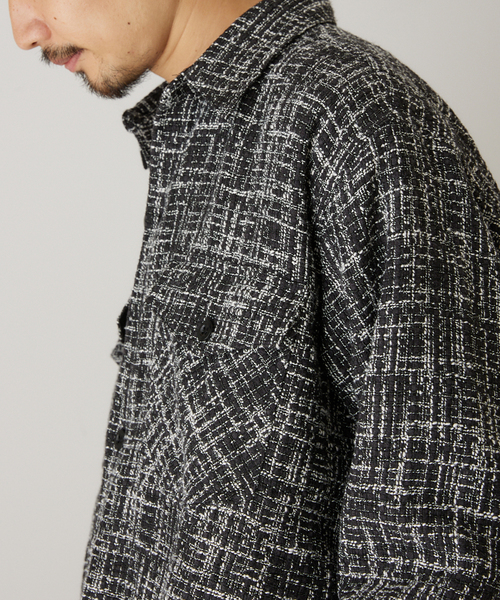 417 EDIFICE（フォーワンセブンエディフィス）の「【SUMMER TWEED】 C.P.O（シャツ/ブラウス・メンズ・グリーン/ベージュ/ブラック/ブラック系その他・MEDIUM/LARGE）」の13枚目の写真
