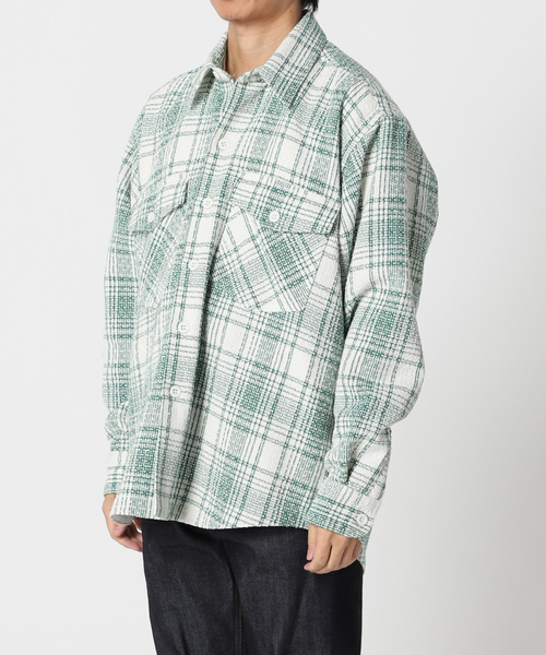 417 EDIFICE（フォーワンセブンエディフィス）の「【SUMMER TWEED】 C.P.O（シャツ/ブラウス・メンズ・グリーン/ベージュ/ブラック/ブラック系その他・MEDIUM/LARGE）」の18枚目の写真