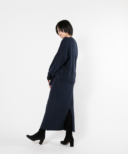 oblekt(オブレクト)の「LB.03/オブレクト/アンチピリングニットセットアップ(ワンピース・レディース・ベージュ/ネイビー/レッド・FREE)」の6枚目の写真