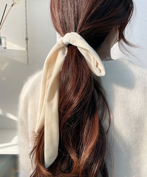 確認　ヘアゴム ヘアリボン　ツインテール　418　ベロア 白 確認 ヘアゴム ヘアリボン ツインテール 418 ベロア 白 確認 ヘアゴム