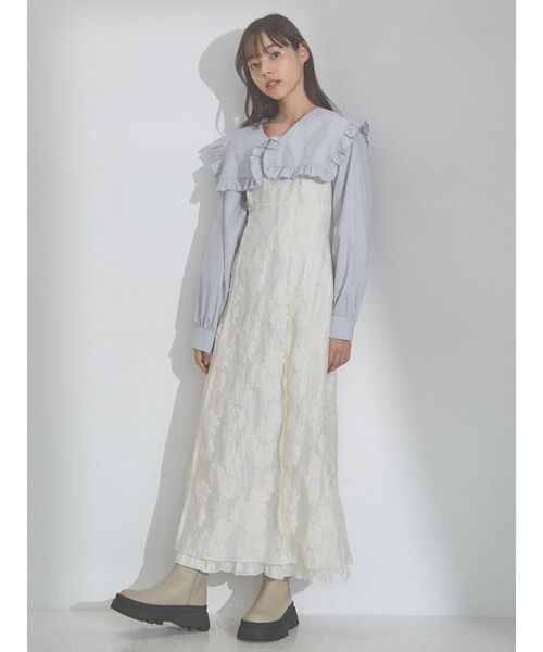 merry jenny（メリージェニー）の「トラックソールサイドゴアブーツ（ブーツ・レディース・ベージュ/ブラック・MEDIUM/LARGE）」の7枚目の写真