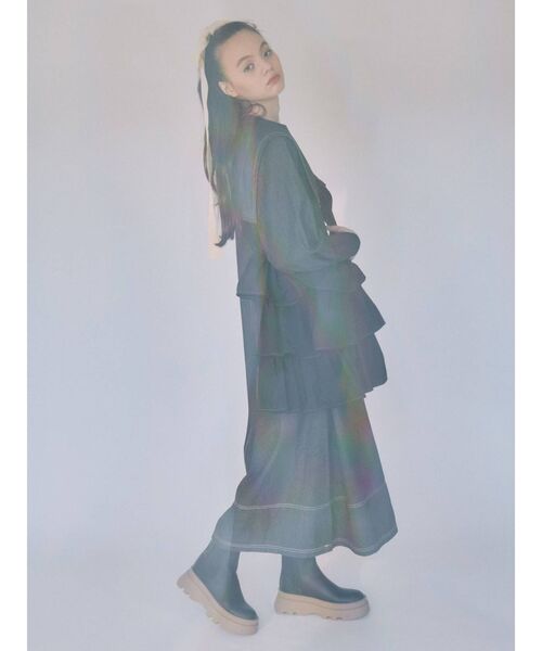 merry jenny（メリージェニー）の「トラックソールサイドゴアブーツ（ブーツ・レディース・ベージュ/ブラック・MEDIUM/LARGE）」の12枚目の写真