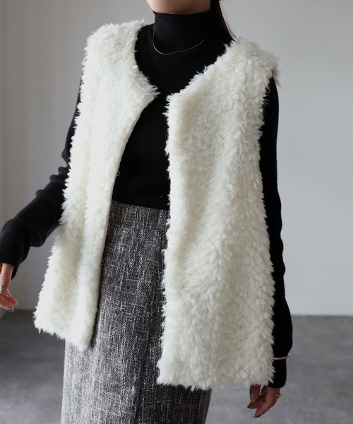 Riberry（リベリー）の「プードルファーベスト（ベスト）」 - WEAR