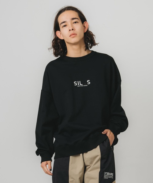 SILAS(サイラス)の「SQUARE PRINT SWEAT SHIRT(スウェット・メンズ・ブラック/アッシュ/オリーブ・M/L/XL)」の2枚目の写真