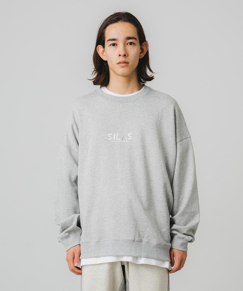 SILAS(サイラス)の「SQUARE PRINT SWEAT SHIRT(スウェット・メンズ・ブラック/アッシュ/オリーブ・M/L/XL)」の4枚目の写真