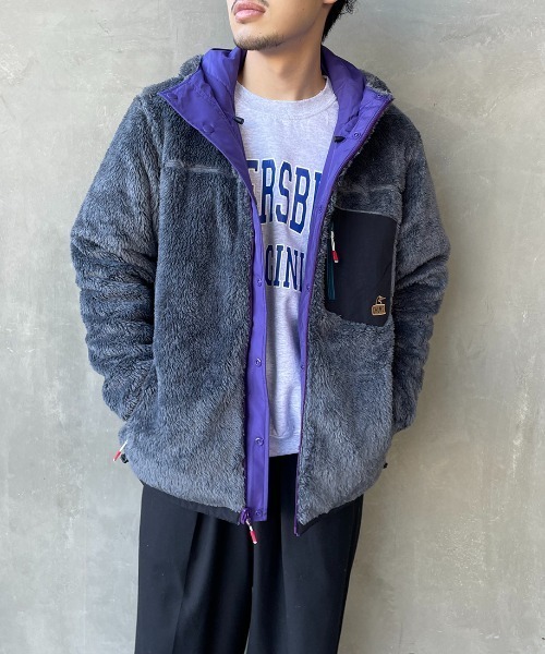 CHUMS（チャムス）の「[CHUMS/チャムス] GORE-TEX インフィニアム  エルモフリースリバーシブルフードジャケット（その他アウター・レディース・パープル/ブラック/ネイビー・M/L/XL）」の15枚目の写真