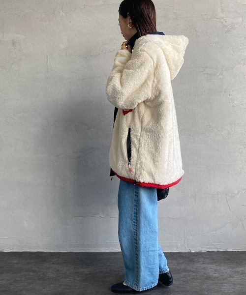 CHUMS（チャムス）の「[CHUMS/チャムス] GORE-TEX インフィニアム  エルモフリースリバーシブルフードジャケット（その他アウター・レディース・パープル/ブラック/ネイビー・M/L/XL）」の9枚目の写真