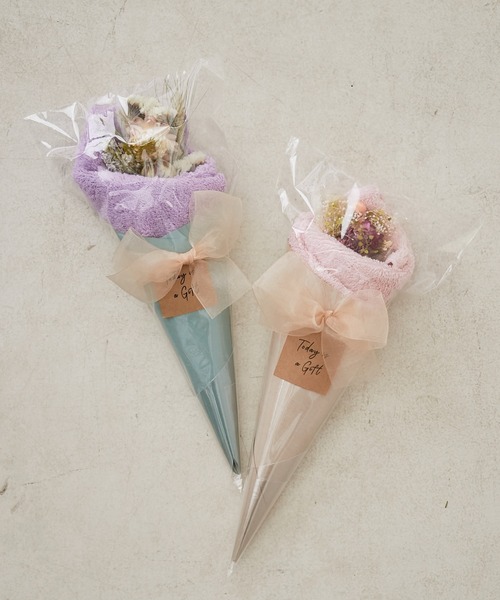 BIRTHDAY BAR(バースデイバー)の「flower handkerchief bouquet ハンカチブーケ(ハンカチ/ハンドタオル・レディース・ベージュ/グレー/ピンク/パープル/レッド・フリー)」の12枚目の写真
