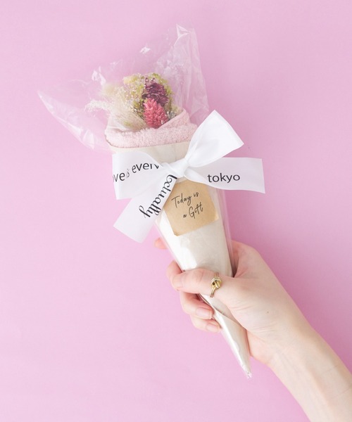 BIRTHDAY BAR(バースデイバー)の「flower handkerchief bouquet ハンカチブーケ(ハンカチ/ハンドタオル・レディース・ベージュ/グレー/ピンク/パープル/レッド・フリー)」の17枚目の写真
