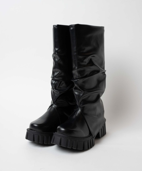 WEGO（ウィゴー）の「WEGO/シャーリングブーツ（ブーツ・レディース・ブラック・MEDIUM/LARGE）」の12枚目の写真