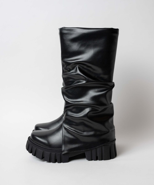 WEGO（ウィゴー）の「WEGO/シャーリングブーツ（ブーツ・レディース・ブラック・MEDIUM/LARGE）」の9枚目の写真