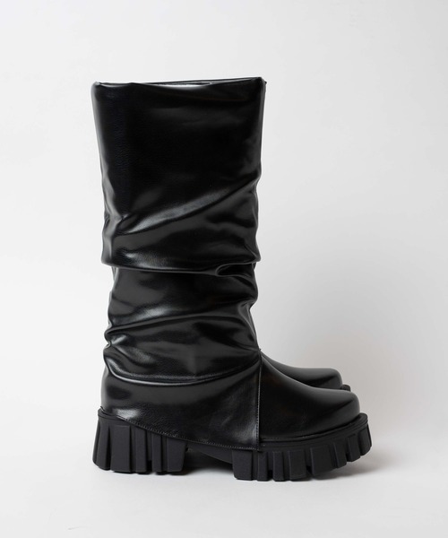 WEGO（ウィゴー）の「WEGO/シャーリングブーツ（ブーツ・レディース・ブラック・MEDIUM/LARGE）」の11枚目の写真