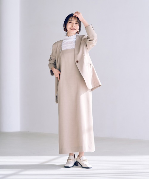 VIS(ビス)の「【洗える】前後2WAYシアーハイネックメローインナー(Tシャツ/カットソー・レディース・ホワイト/ブラック/ホワイト系その他・FREE)」の9枚目の写真