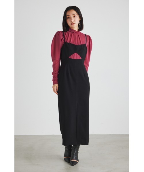 rienda（リエンダ）の「ラウンドスリーブシアートップス 春服（Tシャツ/カットソー・レディース・ライトベージュ/ブラック/ライトブルー/ピンク・FREE）」の6枚目の写真