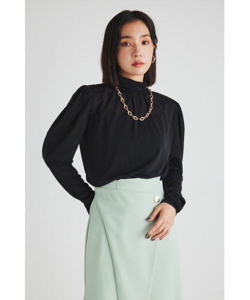 rienda（リエンダ）の「ラウンドスリーブシアートップス 春服（Tシャツ/カットソー・レディース・ライトベージュ/ブラック/ライトブルー/ピンク・FREE）」の14枚目の写真