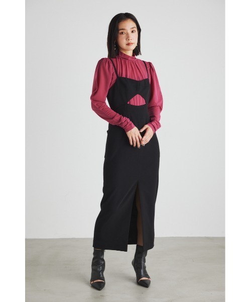 rienda（リエンダ）の「ラウンドスリーブシアートップス 春服（Tシャツ/カットソー・レディース・ライトベージュ/ブラック/ライトブルー/ピンク・FREE）」の9枚目の写真