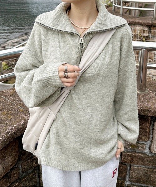 STONE  ハーフジップニット　ニット　セーター STONE ISLAND ストーンアイランド ハーフジップニット メンズ | メンズ