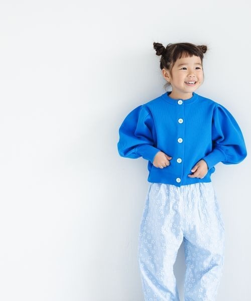 LOWRYS FARM（ローリーズファーム）の「ＢＩＧパフカーディガン　177365（カーディガン/ボレロ・キッズ・イエロー/ブルー/ブラック/ホワイト・110cm/120cm/130cm/140cm/150cm）」の6枚目の写真