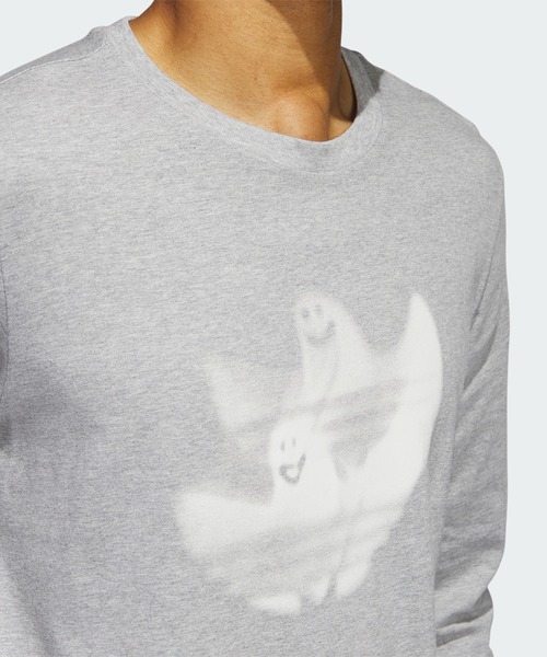 adidas（アディダス）の「グラフィック シュムーフォイル長袖Tシャツ / ロンT / アディダスオリジナルス adidas Originals（Tシャツ/カットソー・メンズ・グレー・LARGE/MEDIUM/SMALL/X-LARGE/X-SMALL/XX-LARGE/3XL）」の4枚目の写真