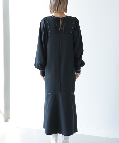 Ray BEAMS（レイビームス）の「Ray BEAMS / 配色 ステッチ マーメイド ワンピース（ワンピース・レディース・ブラック/ミント・ONE SIZE）」の22枚目の写真