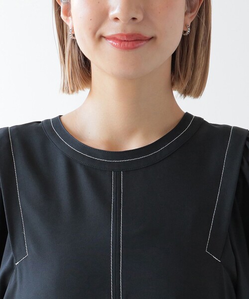 Ray BEAMS（レイビームス）の「Ray BEAMS / 配色 ステッチ マーメイド ワンピース（ワンピース・レディース・ブラック/ミント・ONE SIZE）」の10枚目の写真
