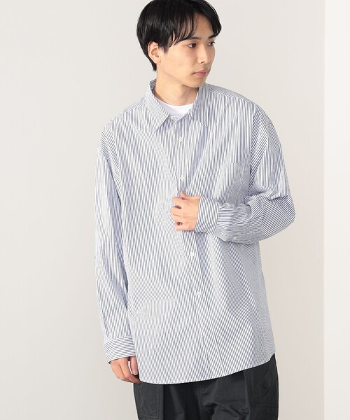 BEAMS HEART（ビームスハート）の「BEAMS HEART / ストライプ ビッグ シャツ（シャツ/ブラウス・メンズ・その他/サックスブルー系/ブルー系その他・SMALL/MEDIUM/LARGE）」の3枚目の写真