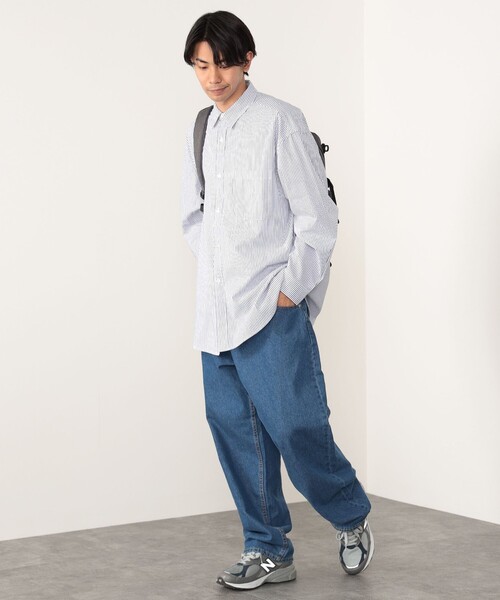 BEAMS HEART（ビームスハート）の「BEAMS HEART / ストライプ ビッグ シャツ（シャツ/ブラウス・メンズ・その他/サックスブルー系/ブルー系その他・SMALL/MEDIUM/LARGE）」の6枚目の写真