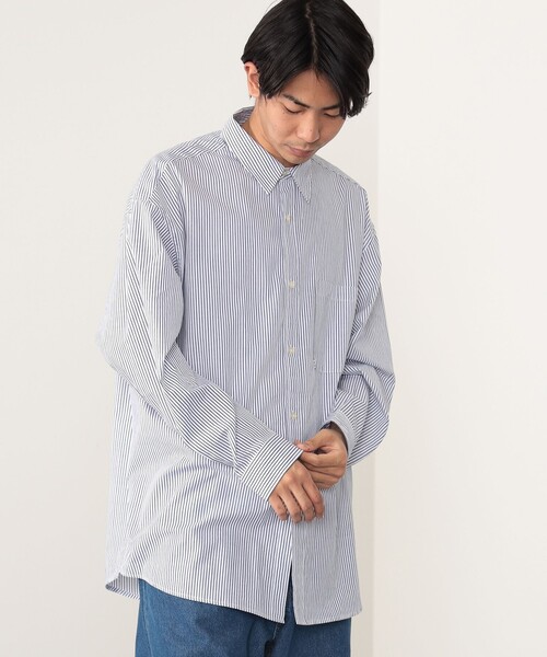 BEAMS HEART（ビームスハート）の「BEAMS HEART / ストライプ ビッグ シャツ（シャツ/ブラウス・メンズ・その他/サックスブルー系/ブルー系その他・SMALL/MEDIUM/LARGE）」の12枚目の写真