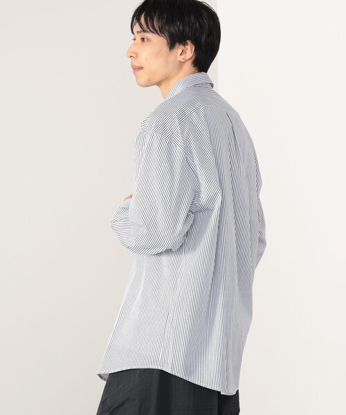 BEAMS HEART（ビームスハート）の「BEAMS HEART / ストライプ ビッグ シャツ（シャツ/ブラウス・メンズ・その他/サックスブルー系/ブルー系その他・SMALL/MEDIUM/LARGE）」の4枚目の写真