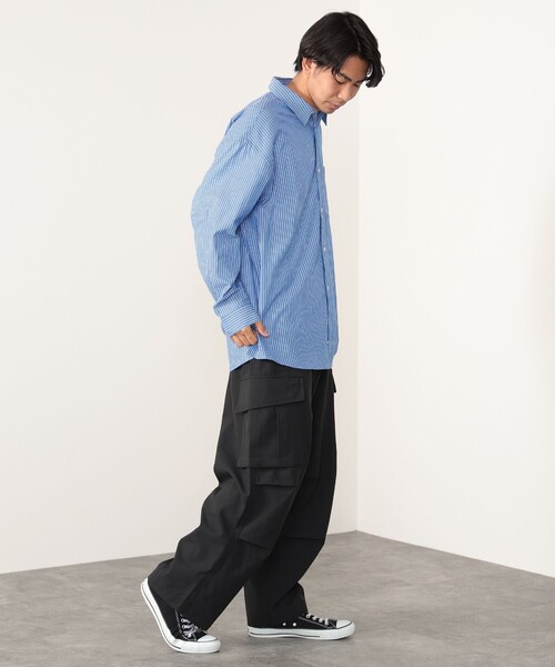 BEAMS HEART（ビームスハート）の「BEAMS HEART / ストライプ ビッグ シャツ（シャツ/ブラウス・メンズ・その他/サックスブルー系/ブルー系その他・SMALL/MEDIUM/LARGE）」の7枚目の写真